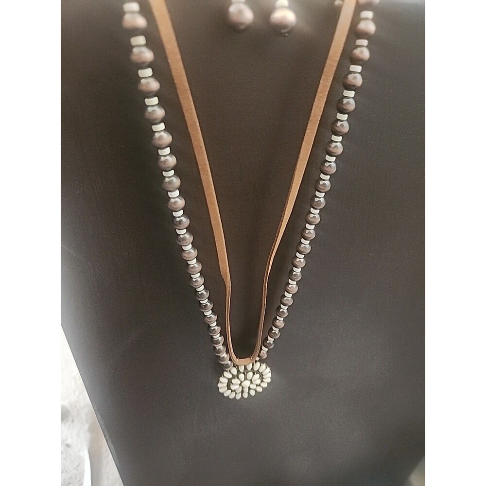 Rustic Couture Western Statement Set in Earthy Brown - Unique Boutique Jewelry - Picture 6 of 6
